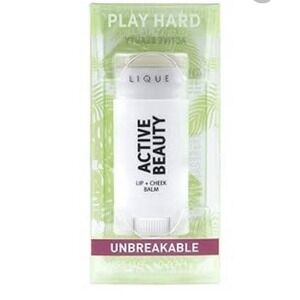 Lique Active Beauty Play Hard Lip + Cheek Balm Unbreakable .49 OZ Brand New!